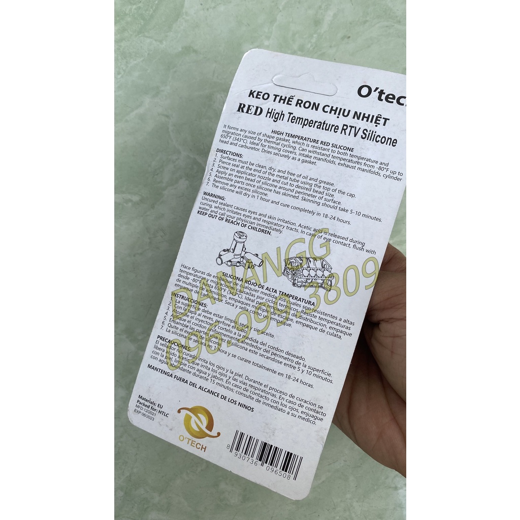 Keo ron chịu nhiệt màu đỏ keo dán ron RTV