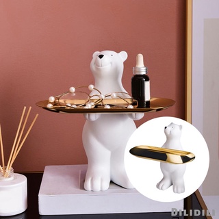 Giá đỡ đựng kẹo hình chú gấu bắc cực bằng resin độc đáo trang trí nhà cửa