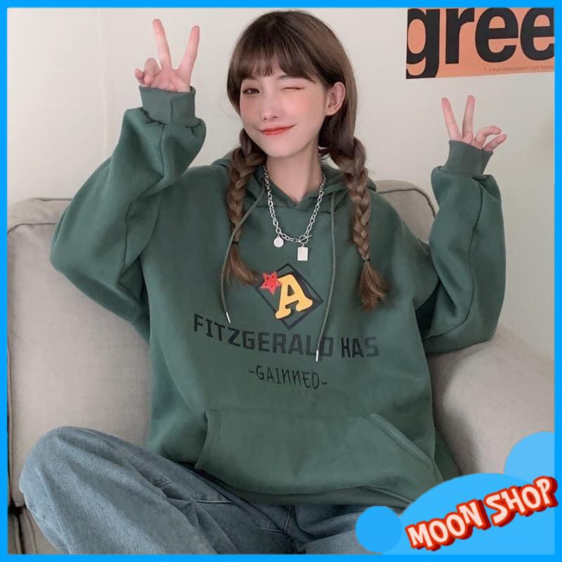 Áo Hoodie Nữ From Rộng Chất Nỉ Cotton Chữ A Unisex, Áo Hôdie Nữ 2 Màu Sắc | BigBuy360 - bigbuy360.vn