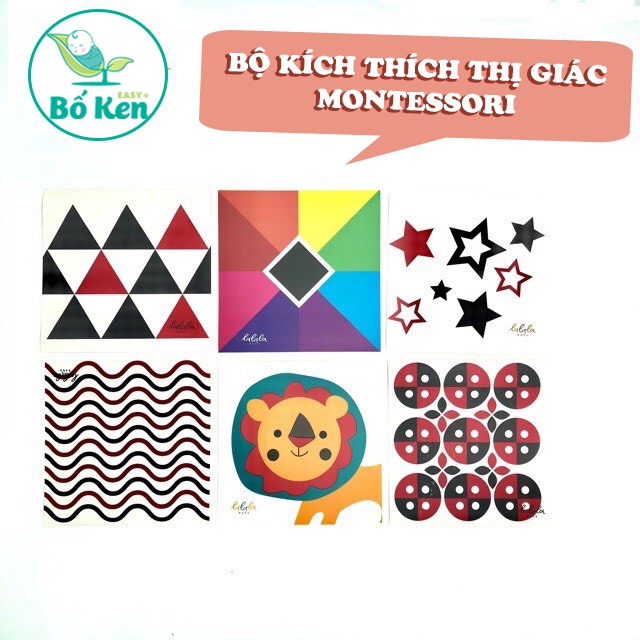 Bộ Thẻ Kích Thích Thị Giác Giúp Bé Phát triển Toàn Diện - Chuẩn Phương Pháp Montessori - Lalala baby Tủ Sách Shop Bố Ken