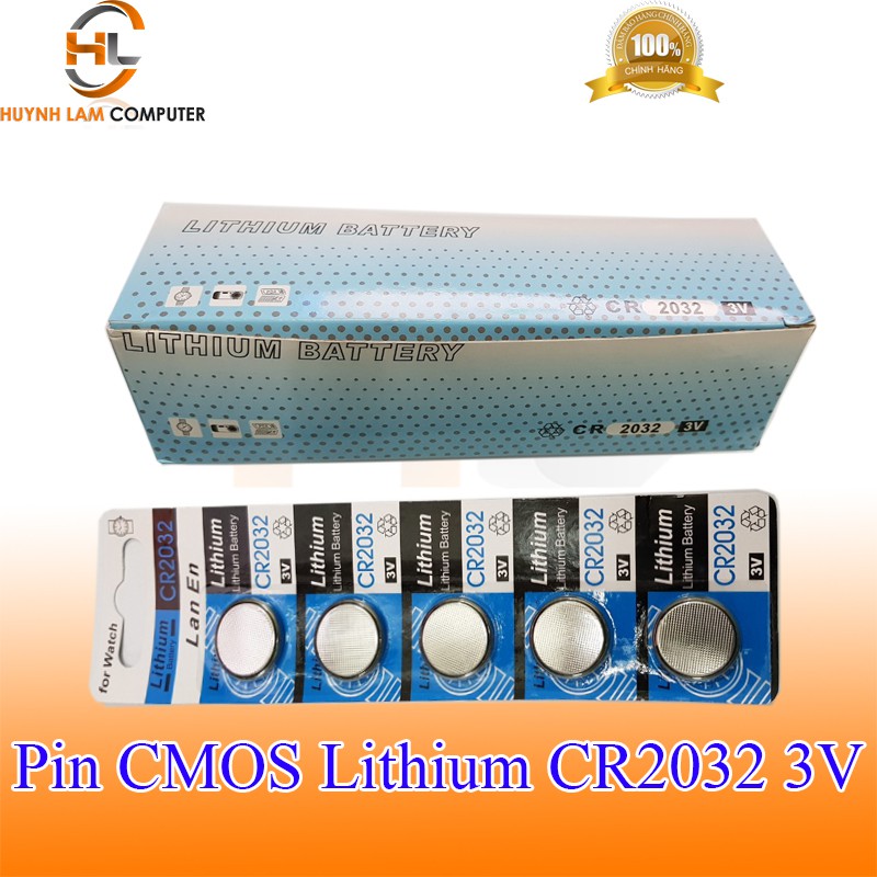 Pin CMOS Lithium CR2032 3V (1 viên) dùng cho máy tính các thiết bị điện tử