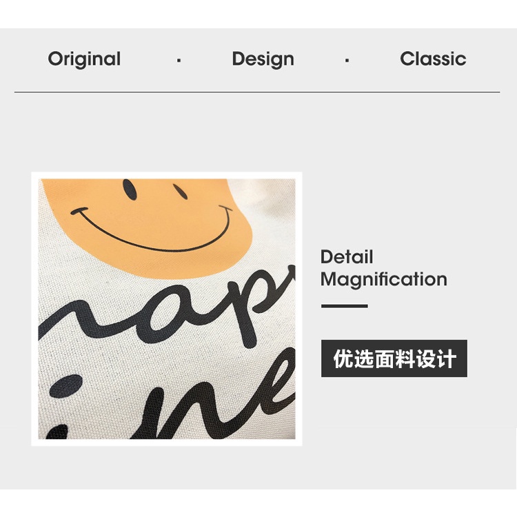 Túi Xách Canvas Cỡ Lớn Phối Màu Tương Phản Thời Trang Hàn Quốc Cho Nữ