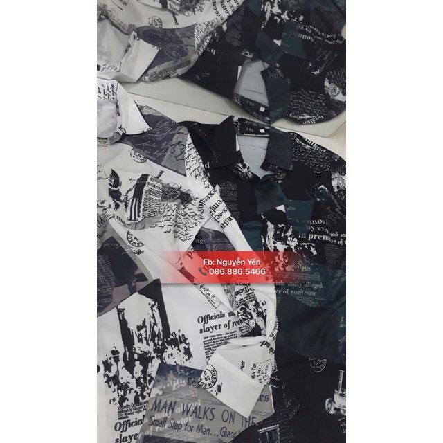 [ MẪU MỚI ]ÁO SƠMI FORM RỘNG MÀU ĐEN, TRẮNG | BigBuy360 - bigbuy360.vn