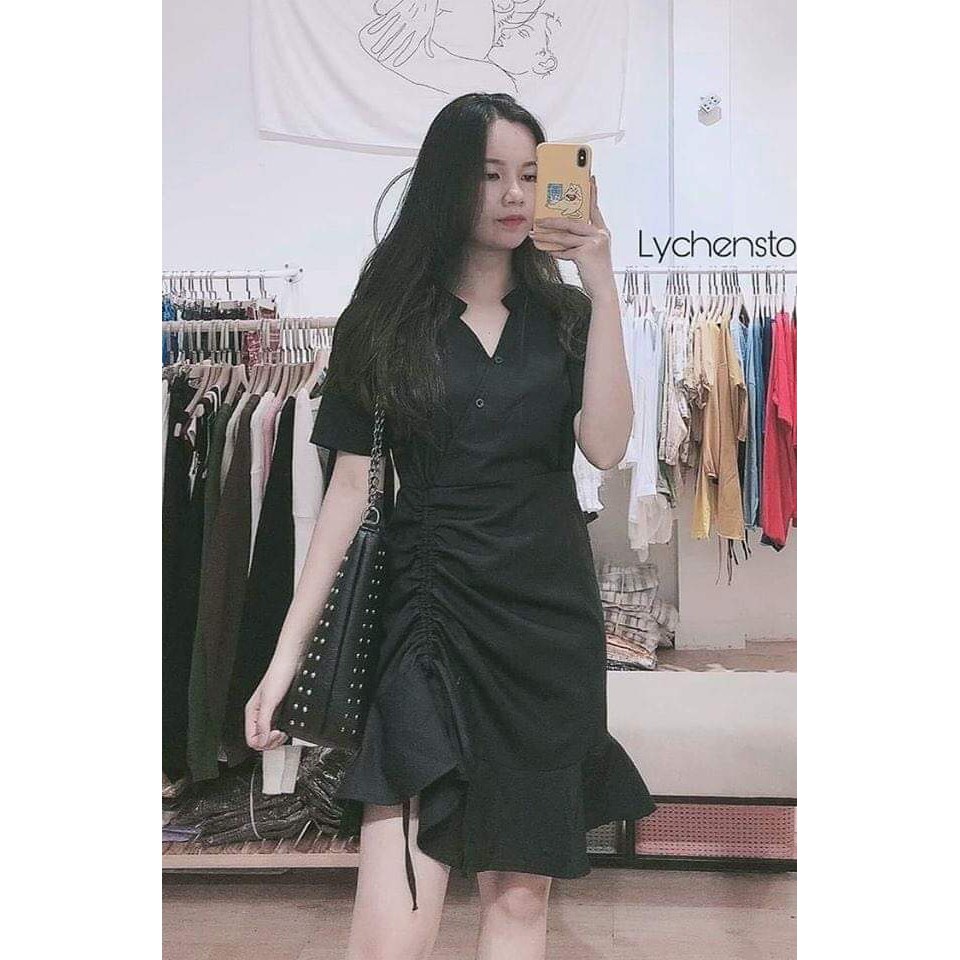 [BIGSIZE MOOHAN] ⚡️𝐌𝐈𝐄̂̃𝐍 𝐏𝐇𝐈́ 𝐒𝐇𝐈𝐏⚡️ĐẦM BIGSIZE RÚT DÂY ĐUÔI CÁ CỔ TÀU SIÊU XINH