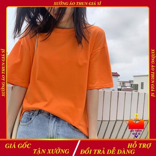 Áo thun nữ tay lỡ form rộng màu cam - attlt06