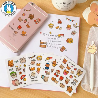 Set sticker em bé mini HAPPY BEAR