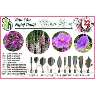 Kim 3D Bộ 10 Kim Mẫu Sắc Nét Tạo Hoa 3D Thạch - Mẫu Tự Chọn - Tặng Kèm Kim 18 Ống Bơm