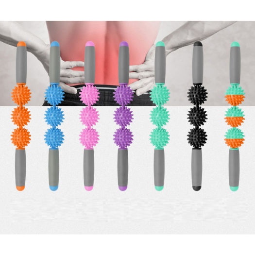 Dụng Cụ Thanh Lăn Massage Cơ Bắp 3 Bóng Roller Stick ANFIT Giúp Thư Giãn Hiệu Quả