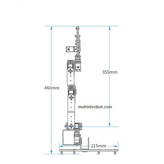 Cánh tay robot 5 bậc đơn giản