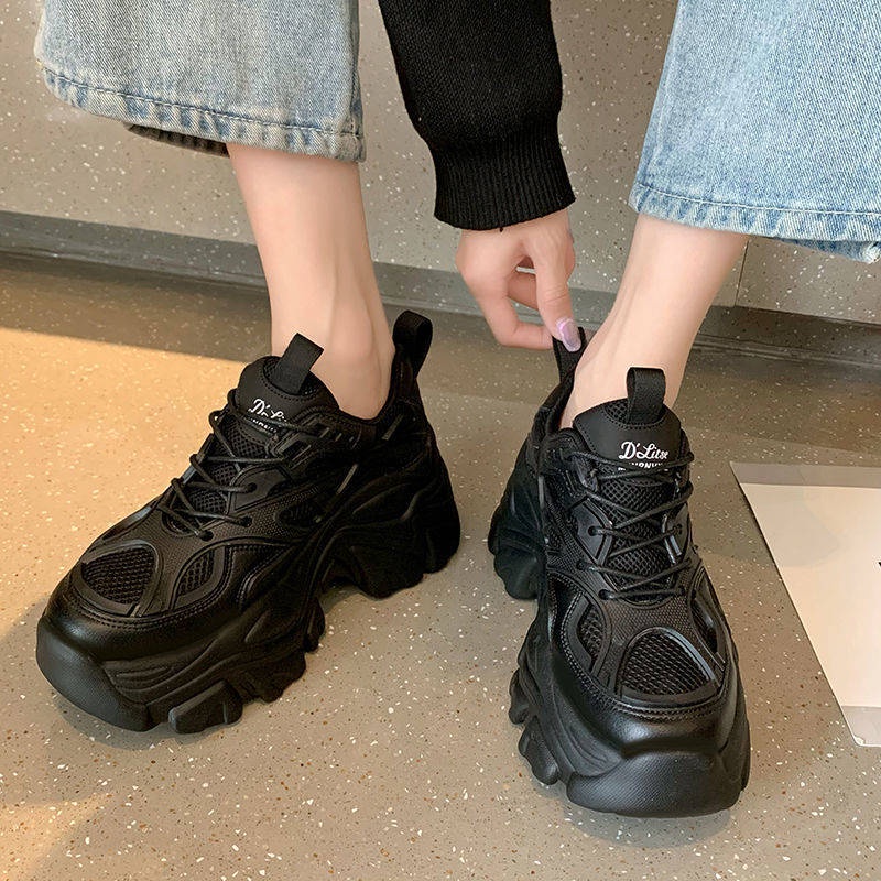 Dép nữ Giày Da Mềm Đế Dày Tăng Chiều Cao Thời Trang Mùa Thu Mới