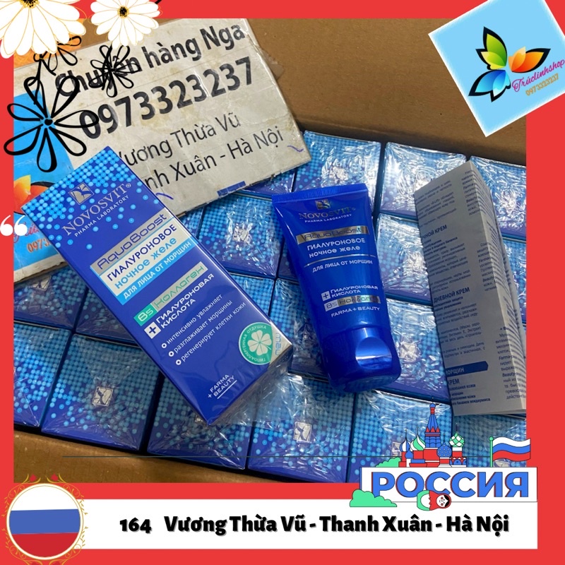 Gel thạch cấp nước Novosvit HA + B5 Aqua Boost 50ml Nga