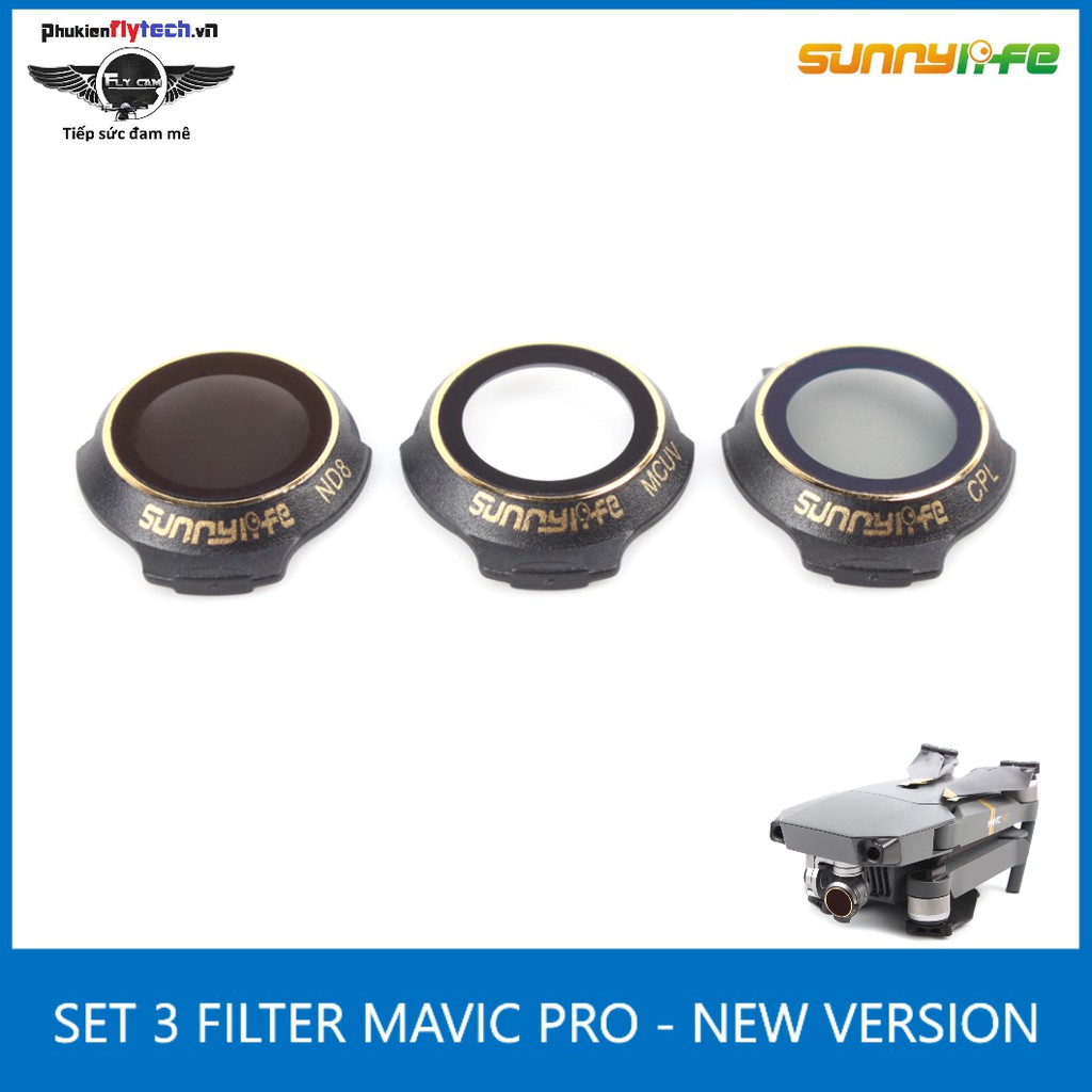Mix 3 filter CPL+MCUV+N8 Mavic pro platium - phụ kiện flycam DJI Mavic