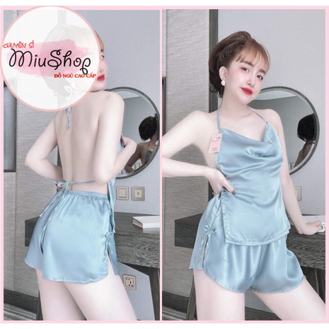 ✅ Sét Yếm cao cấp✅ sét đồ ngủ yếm dây lụa satin gợi cảm cao cấp