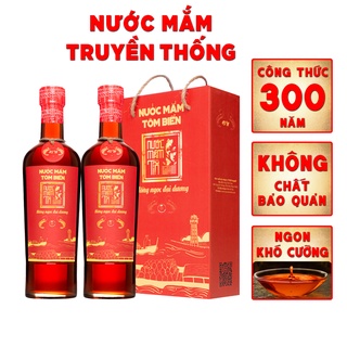 2 Chai Nước Mắm Tôm Biển độ đạm 45N tự nhiên - Nước Mắm Tĩn 500ml/chai Hồng Ngọc Đại Dương nguyên chất truyền thống sạch