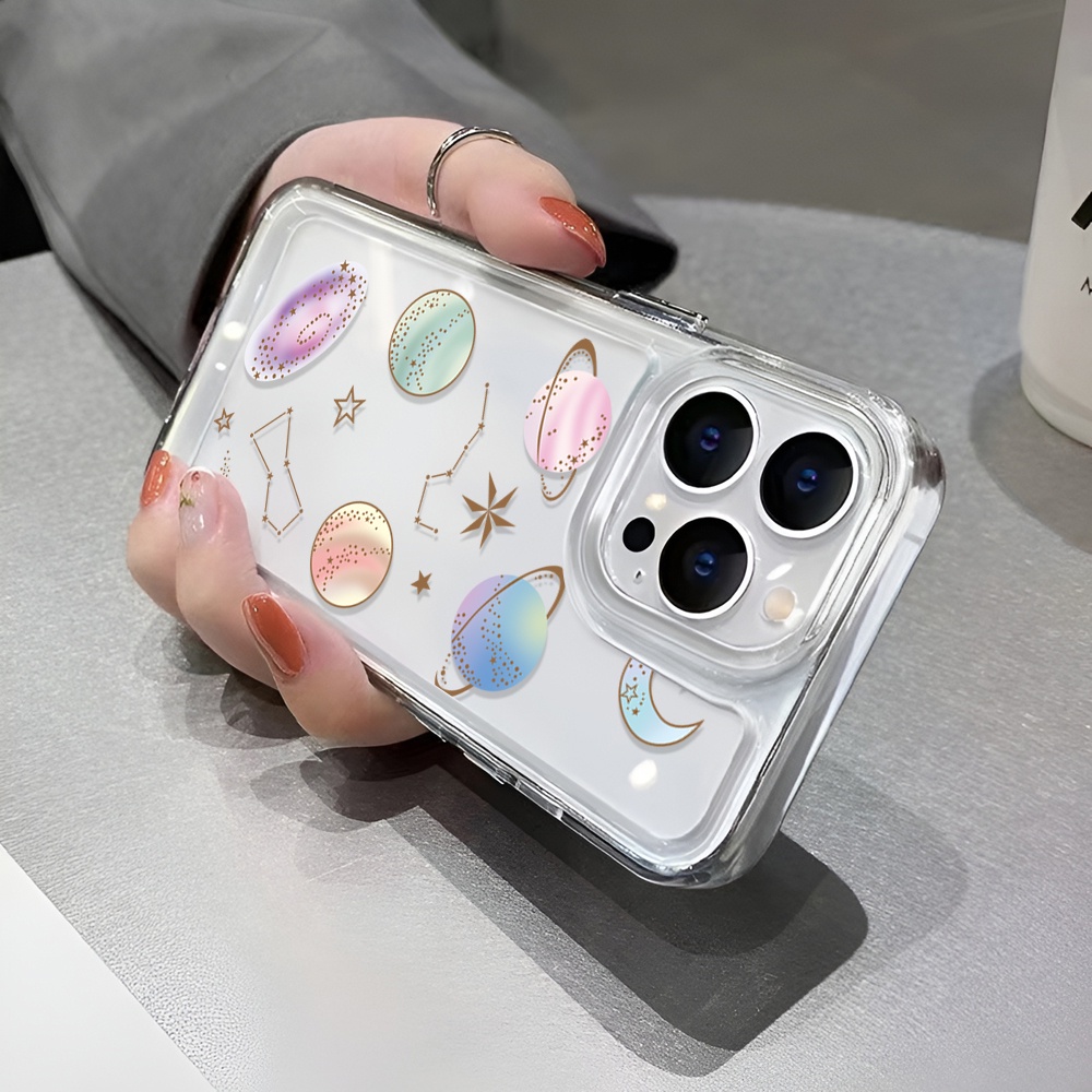 Ốp Điện Thoại Trong Suốt Hình Các Hành Tinh Cho iphone 14 Plus 11 13promax 12 7Plus X XS Max 7 8 SE 2020