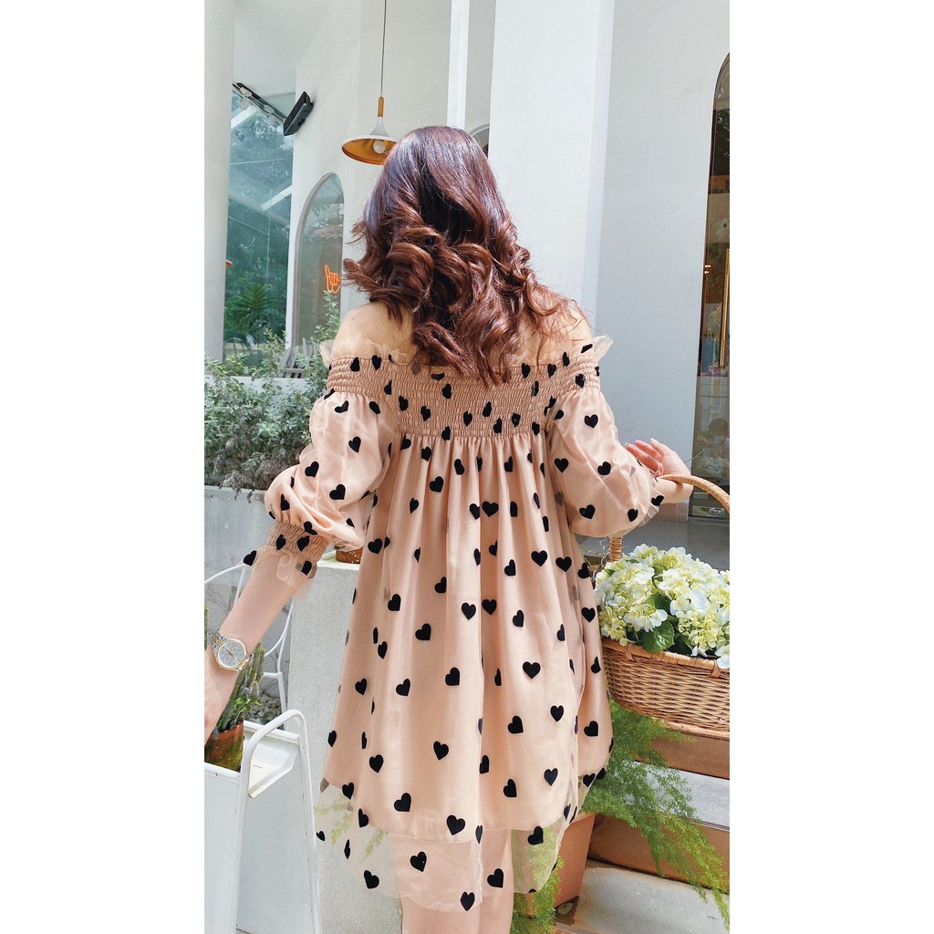 Đầm hoạ tiết trái tim Choco Dress Gem Clothing SP060514