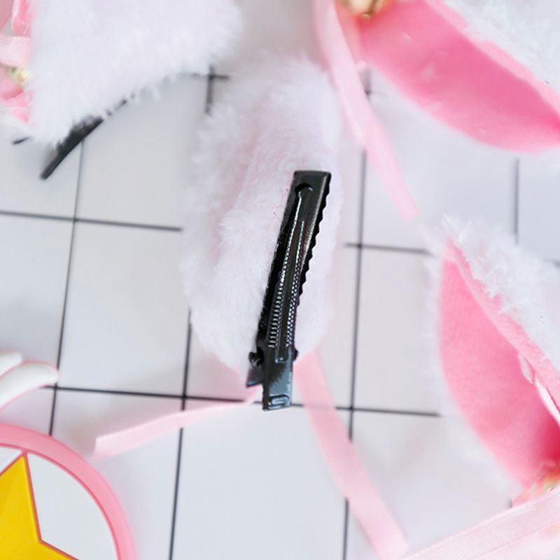 Set 2 kẹp tóc tai mèo có lục lạc đáng yêu cho bé gái