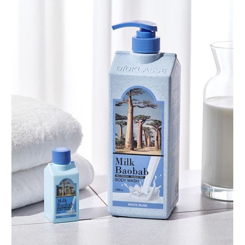 Sữa tắm MilkBaobab 500ml chiết xuất xạ hương trắng