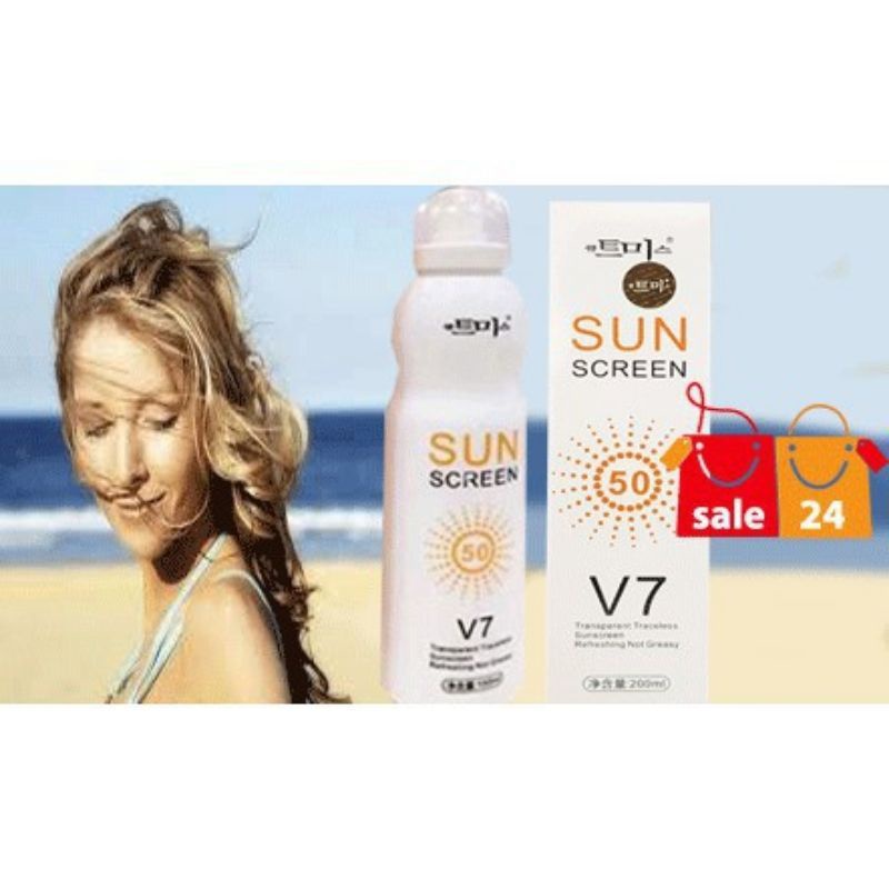 Xịt Chống Nắng Sun V7, Xịt Che Khuyết Điểm SUN Screen V7 Hàng Chính Hãng 200ml