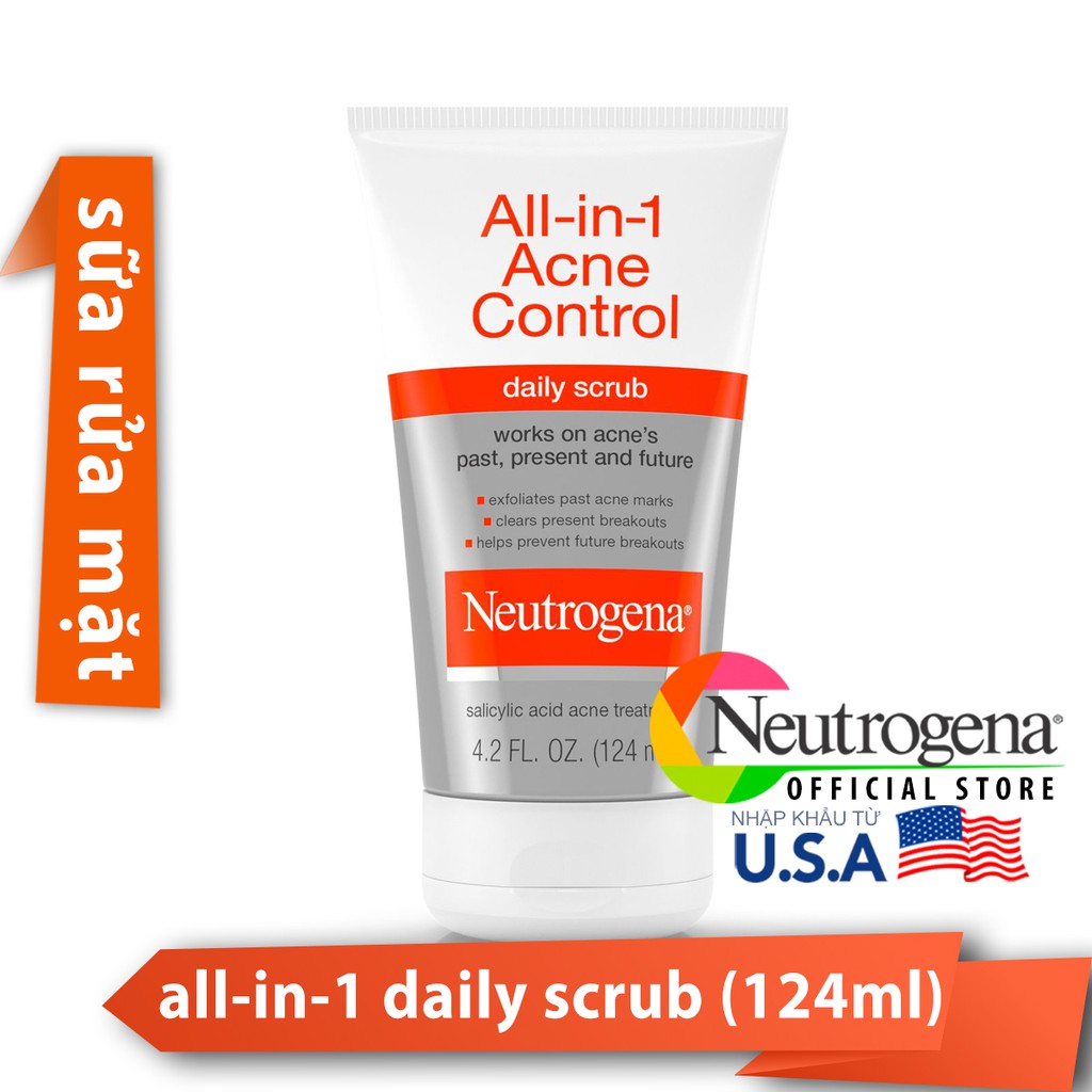 Sữa Rửa Mặt All In 1 Neutrogena Acne Control Daily Scrub (124ml) _ NTG002SRM