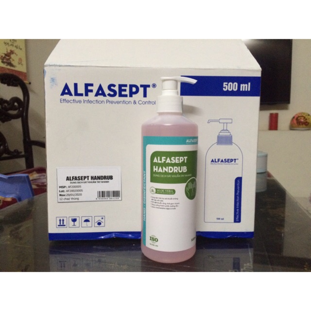Dung dịch sát khuẩn tay nhanh Alfasept Handrub chai 500ml