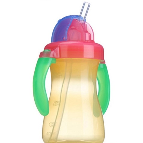 Bình uống nước tay cầm có ống hút Pigeon 150ml