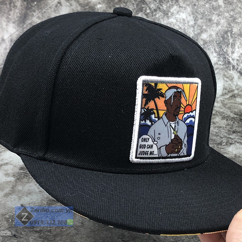 Mũ lưỡi trai Snapback màu đen phong cách cá tính cho cả nam và nữ