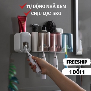 Kệ Nhà Tắm, Bộ Nhả Kem Đánh Răng Tự Động Đa Năng Chất Liệu Chắc Chắn NOBITA OFFICIAL