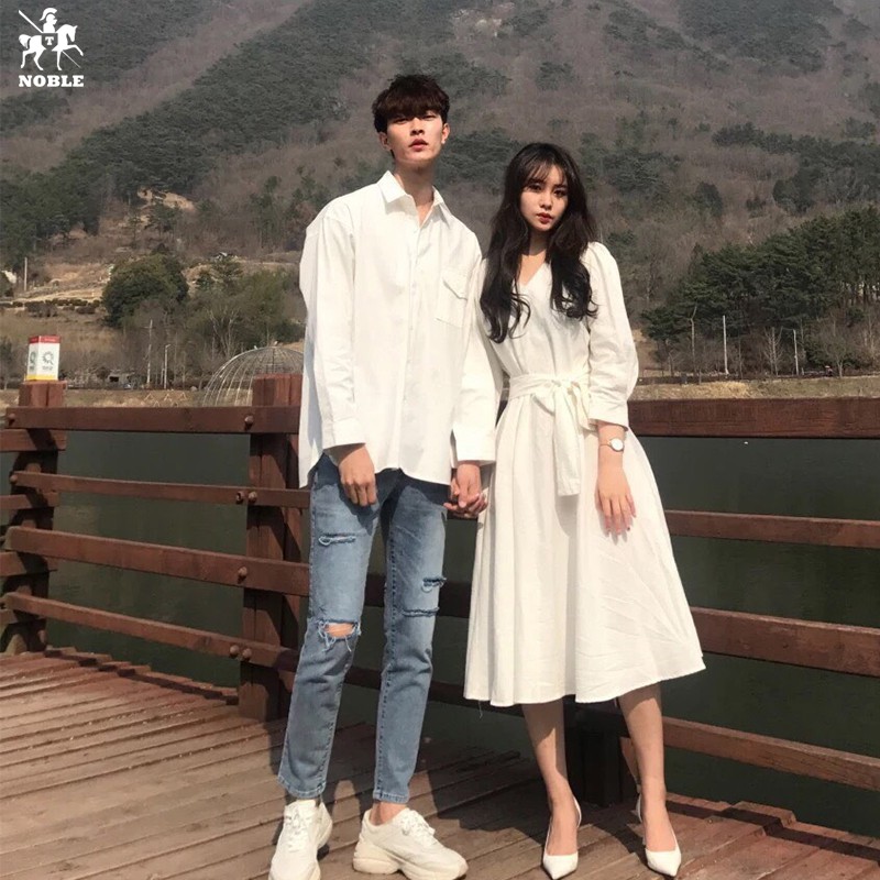 [Freeship] Set đồ đôi nam nữ đáng iu chụp hình cưới, du lịch cao cấp thời trang Noble TN44 (Kèm ảnh thật)