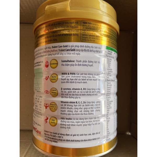 [CHÍNH HÃNG, DATE MỚI] Sữa Bột NutiFood Diabet Care Gold Hộp 900g