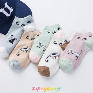 Vớ Cotton Họa Tiết Hoạt Hình Dễ Thương Cho Nữ