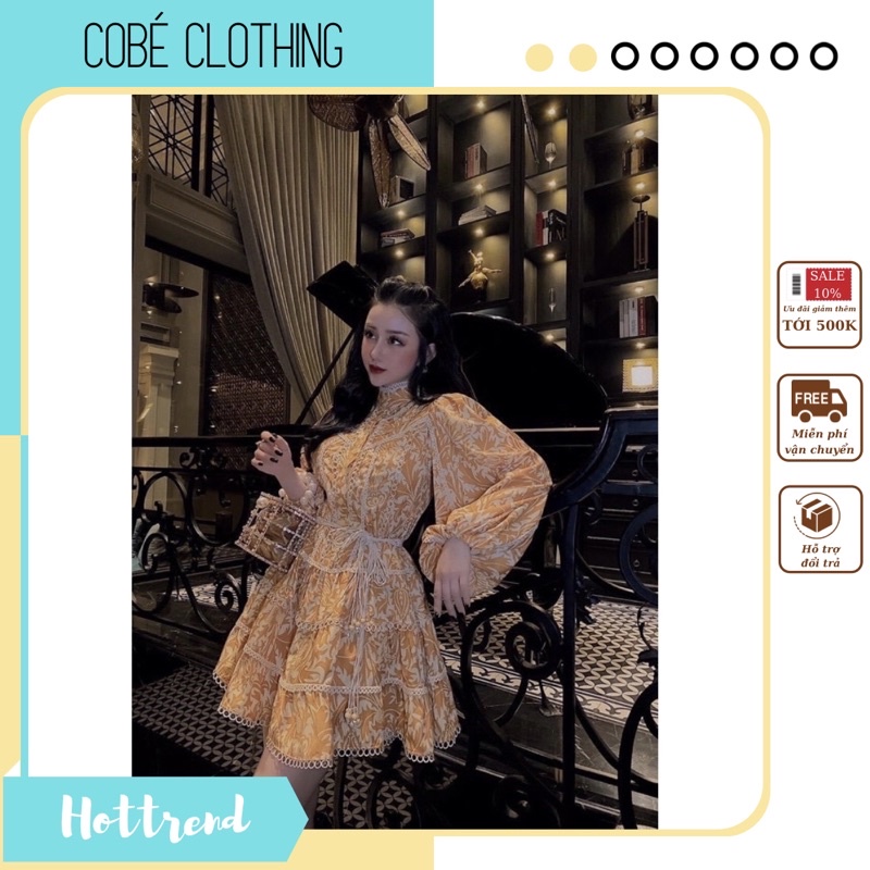 💛Váy hoa vàng phối ren hàng tkcc💛( inbox trước khi đặt )_VYboutique_