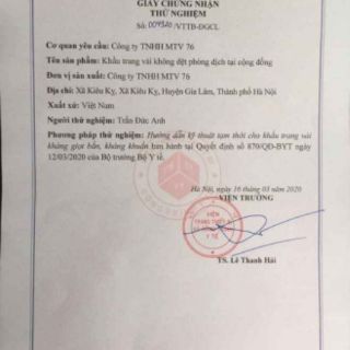 Khẩu trang vải y tế 10 cái