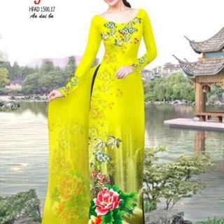 Vải áo dài in 3D cả bộ tằm