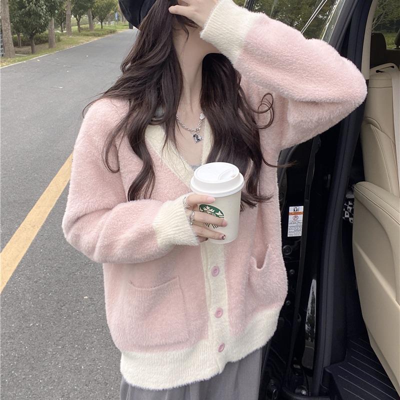 Áo Khoác Cardigan Dệt Kim Tay Dài Phong Cách Nhật Bản Mềm Mại Thời Trang Xuân Thu