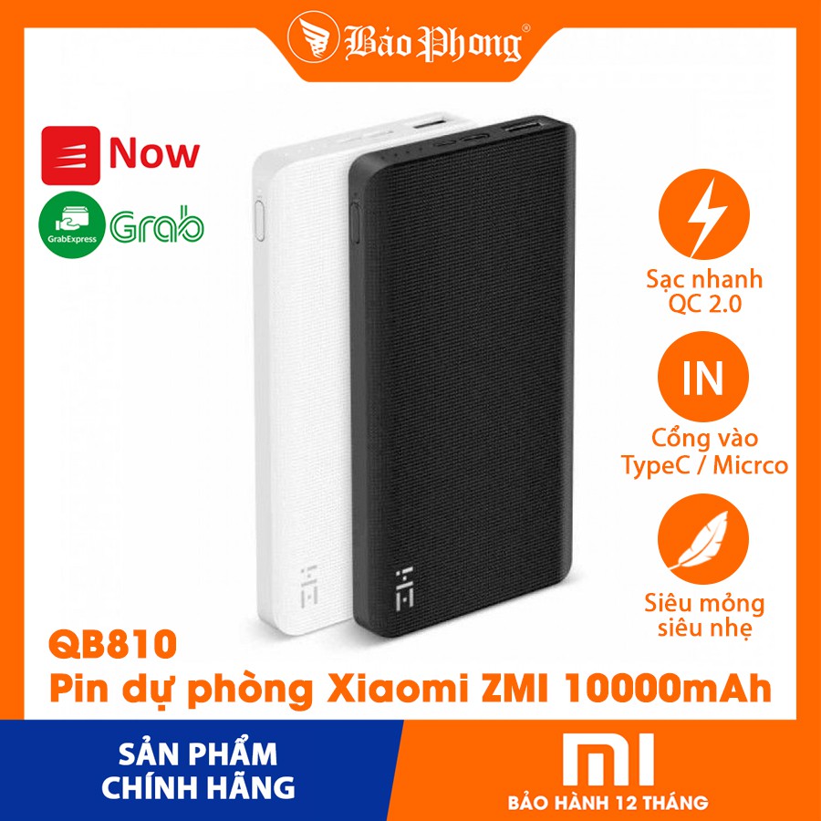 Pin dự phòng sạc nhanh Xiaomi Zimi Power Bank 10000Mah Fast Charge