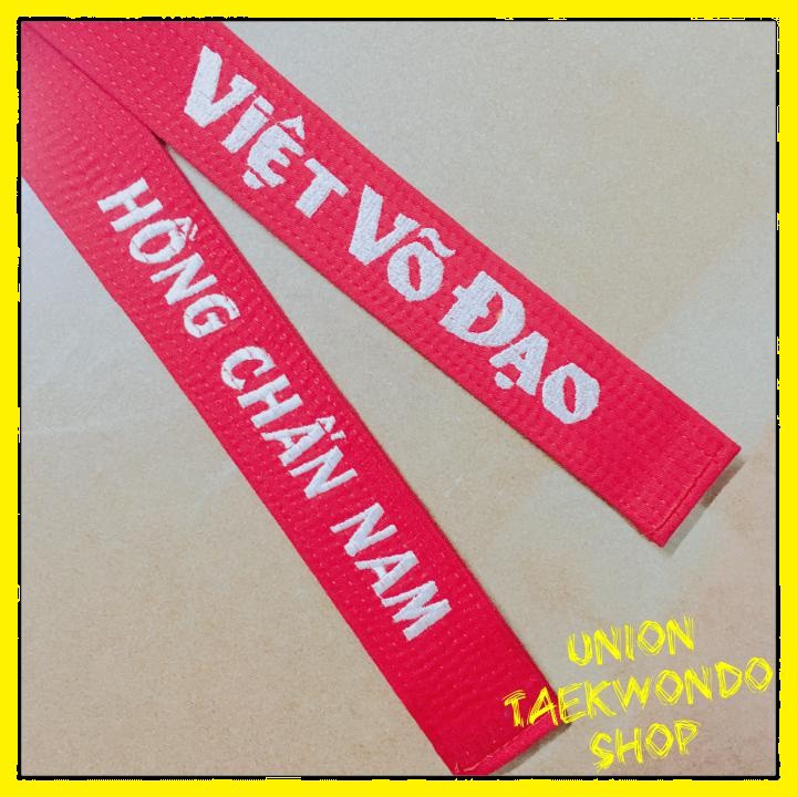 Miễn Phí Thêu Tên Đai Thêu Vovinam ViệtVõ Đạo x UnionTaekwondoSHOP Ngang 5cm