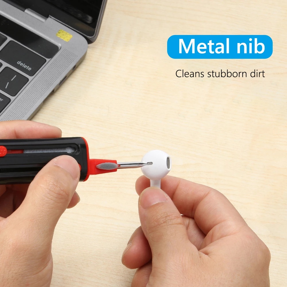 Bút Vệ Sinh Vỏ Tai Nghe / Bàn Phím Máy Tính 4 Trong 1 Đa Năng Có Thể Thu Gọn