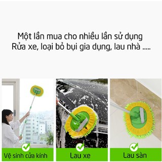 Cọ rửa xe ô tô, lau chùi nhà cửa, kính xe hơi