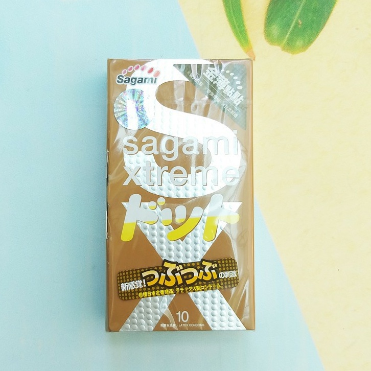 Bao cao su Sagami Xtreme Feel Up , siêu mỏng, ôm sát, có gân gai, truyền nhiệt nhanh, Hộp 10 cái