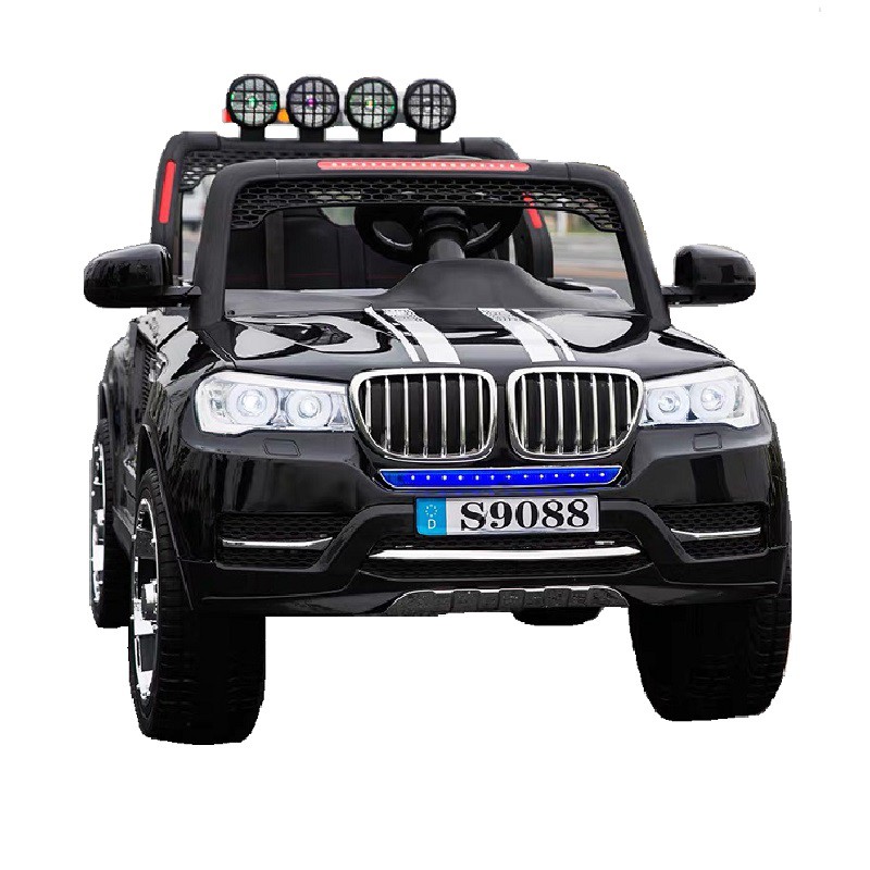 Ô tô xe điện trẻ em BMW S9088 bánh hơi ghế da 4 động cơ 2 chỗ (Đỏ-Trắng-Xanh-Đen)
