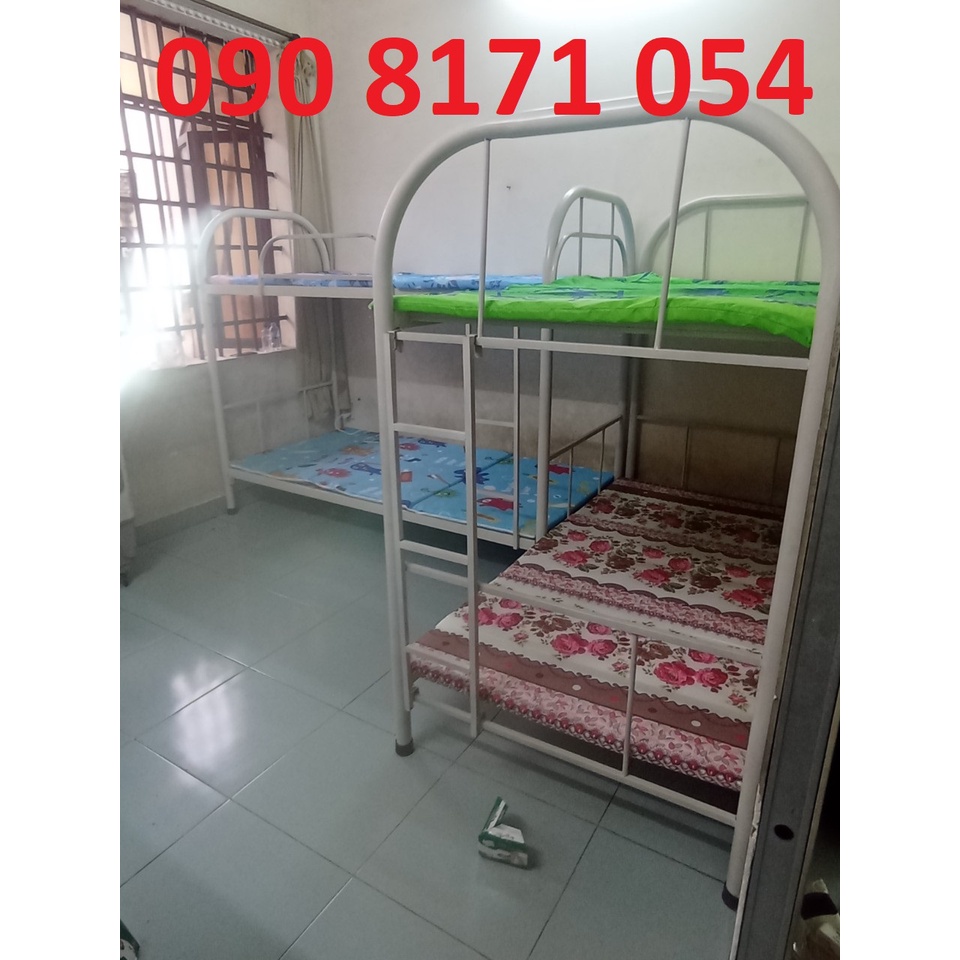 Giường ngủ bằng sắt 2 tầng cho khu công nghiệp - giường tầng sắt cho nhân viên công nhân sinh viên