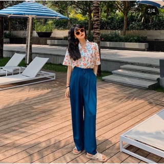 QUẦN CULOTTES DÁNG DÀI XANH NAVY