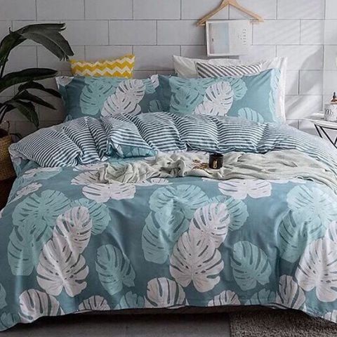 Bộ Chăn Ga Gối Cotton Poly Đáng Yêu, Chăn Ga Hàn Quốc Hàng Cao Cấp