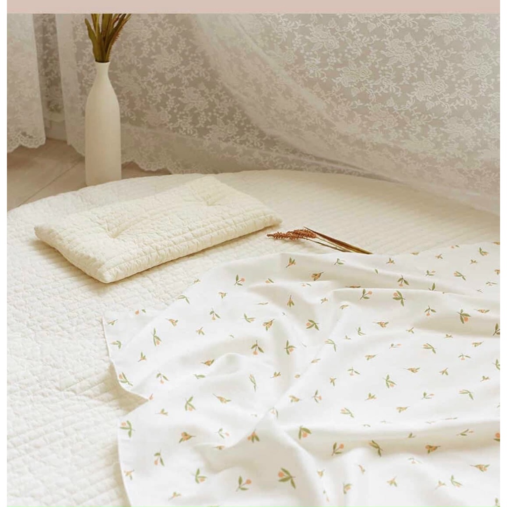 Khăn đắp mùa hè, khăn tắm, che nắng hãng Baby &amp; I Hàn Quốc, Khăn Cotton Hàn Quốc siêu mềm thấm nước