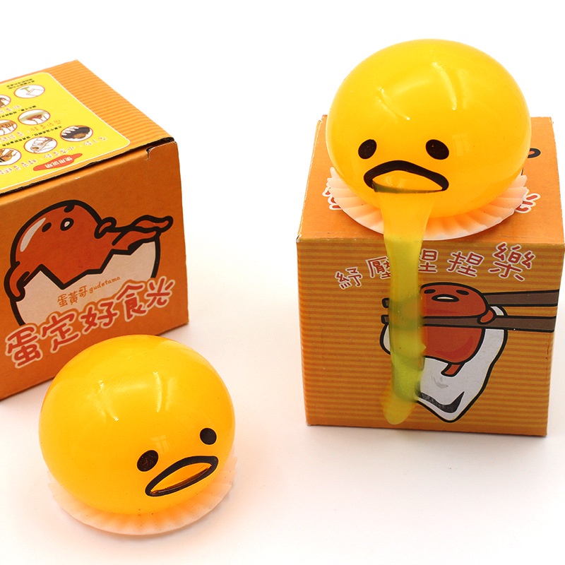 Trứng Biến Thái Hút Nhả Slime Ngộ Nghĩnh Chơi Vui Xả Stress Hiệu Quả Gudetama Squishy Mochi