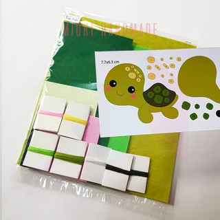 Combo 2 set nguyên vật liệu làm móc khóa vải nỉ