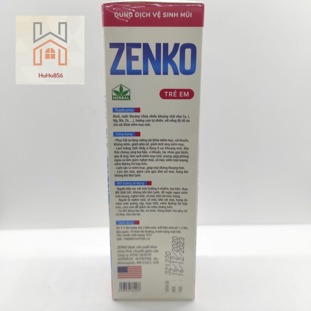 ZENKO xịt muối biển vệ sinh mũi Nhất Nhất