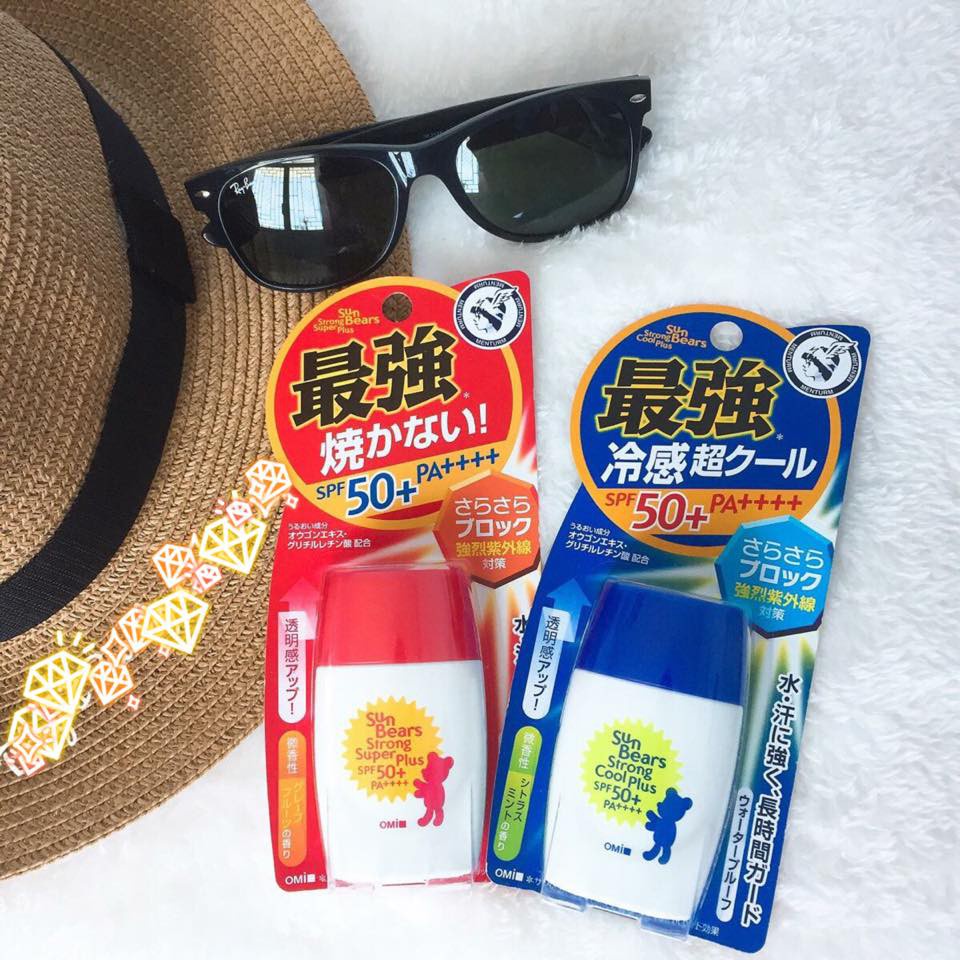 Kem chống nắng Omi Sun Bears SPF 50+ Nhật Bản - Tuýp 30g
