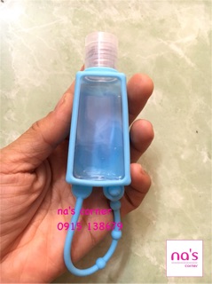 Chai nhựa rỗng kèm bọc silicone có móc treo dùng để chiết / đựng nước rửa tay silicon - LINK 1